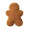 Glitzhome® 15"H Christmas Gingerbread Man Shaped Pillow
